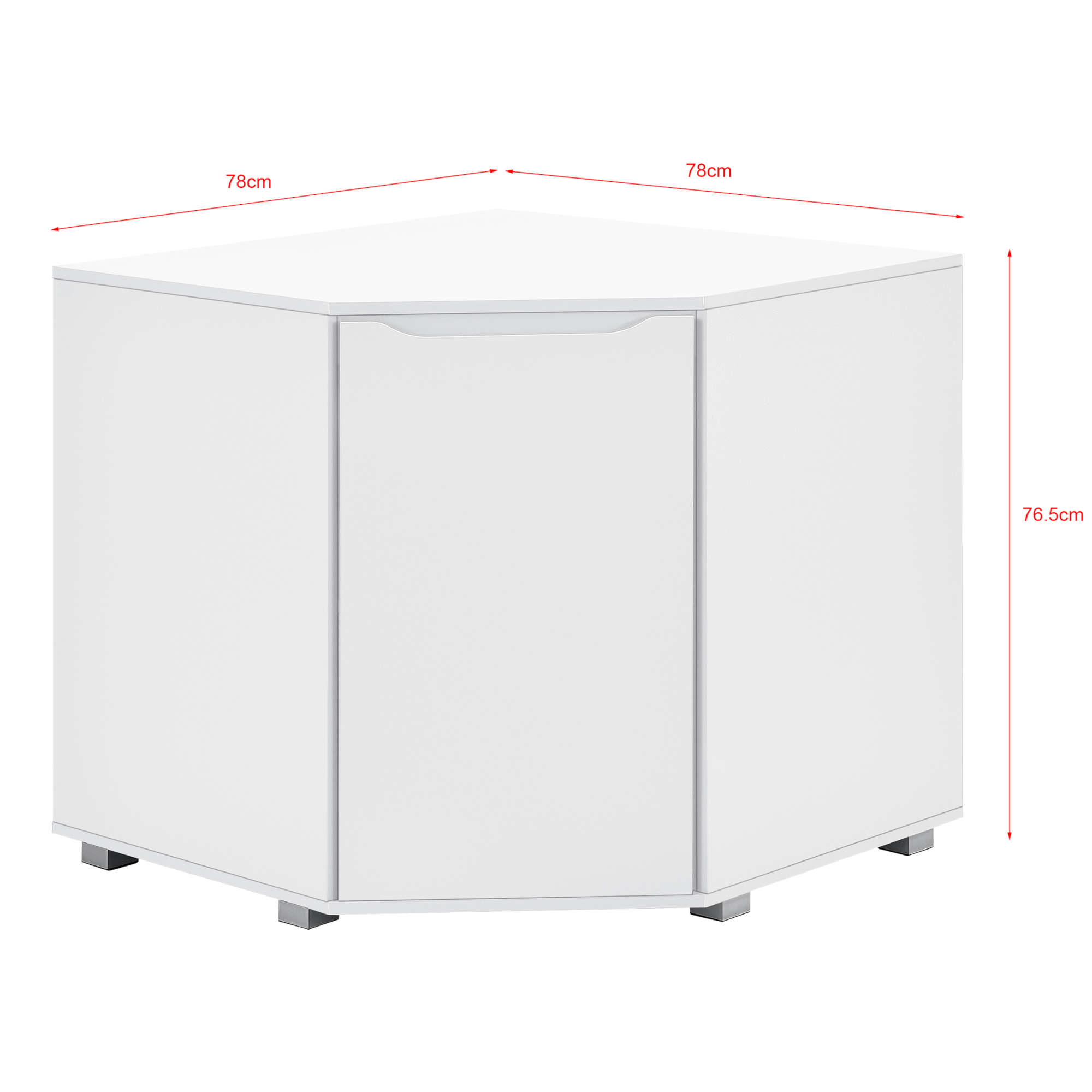 [en.casa] Eckschrank Eckkommode Wohnzimmerschrank Büroschrank Schrank