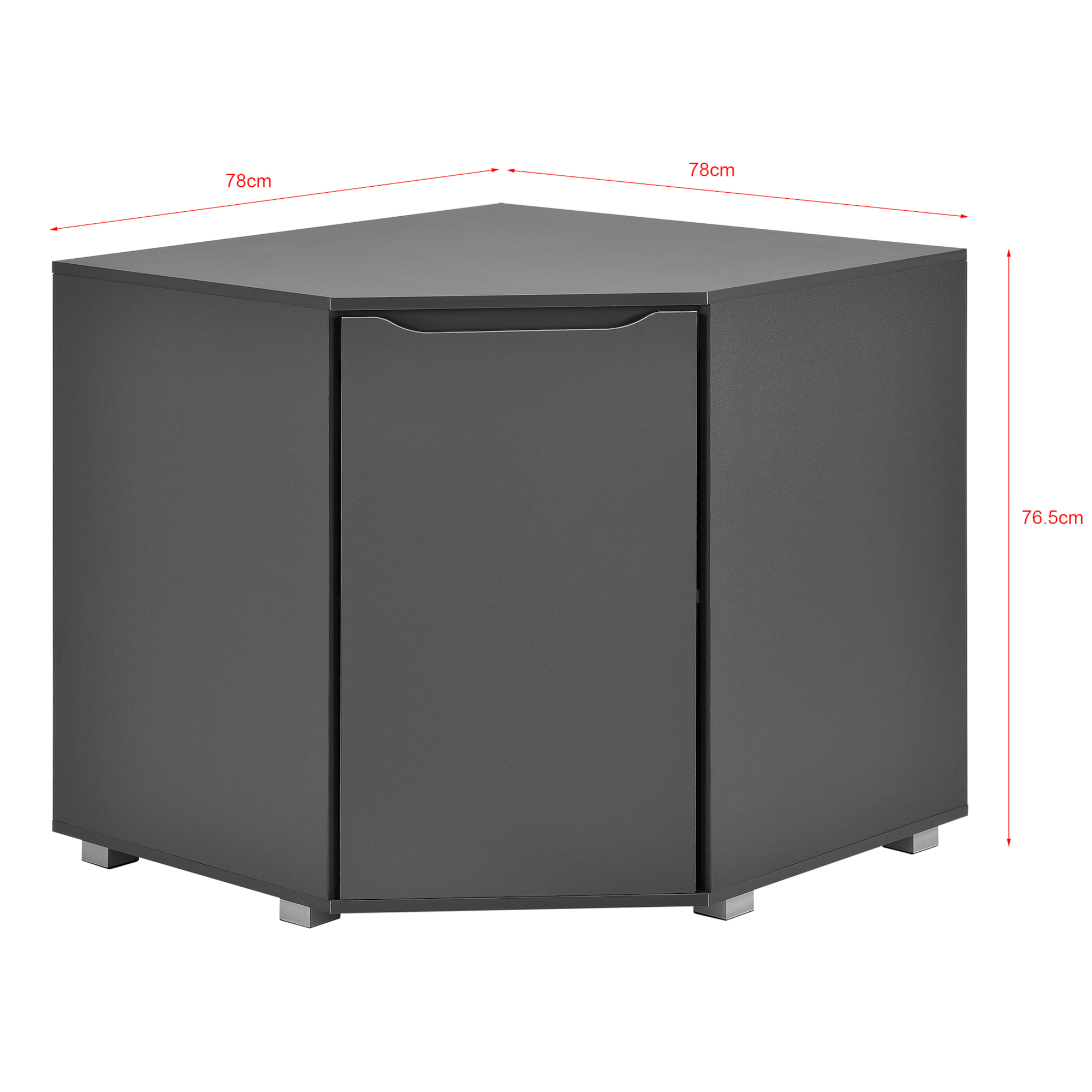 B-WARE Eckschrank Eckkommode Wohnzimmerschrank Büroschrank Schrank