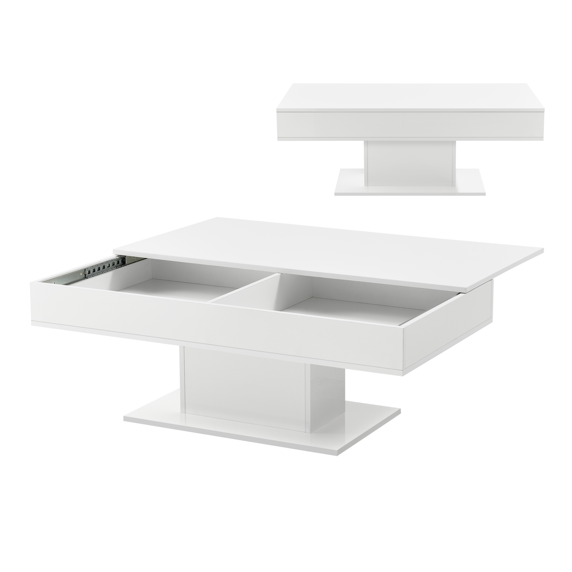 [en.casa] Konferenčný stolík LÜNEN ABTC-6502 biely