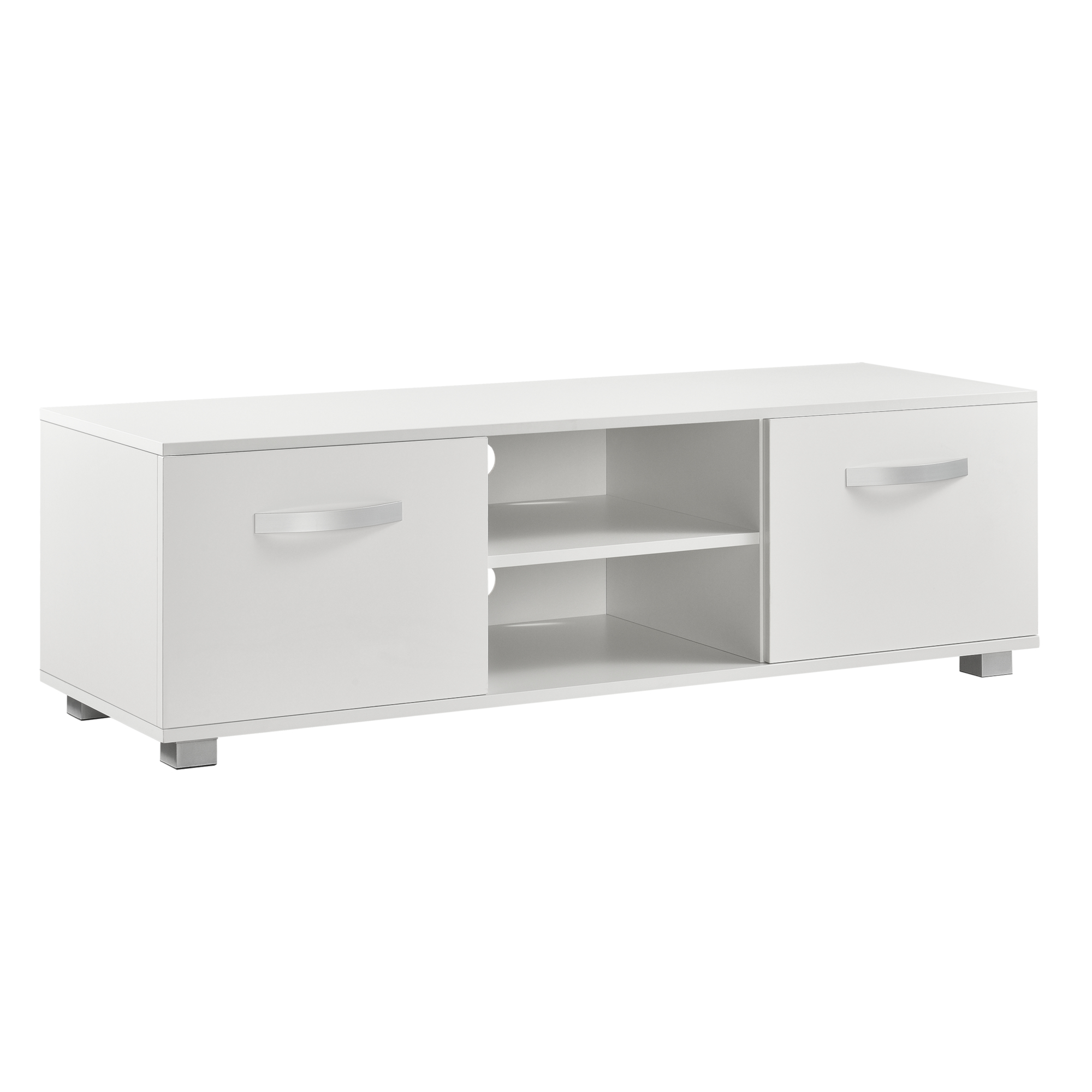 Mobile Porta TV Laugar a 2 Ante e Scomparti 120 x 40 x 38 cm - Bianco [en.casa]