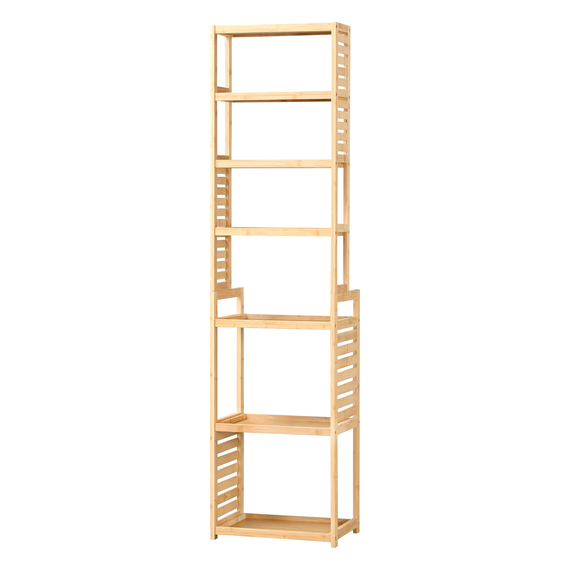 en.casa] Standregal Haushaltsregal Badezimmerregal Kchenregal Bambus Regal  | eBay