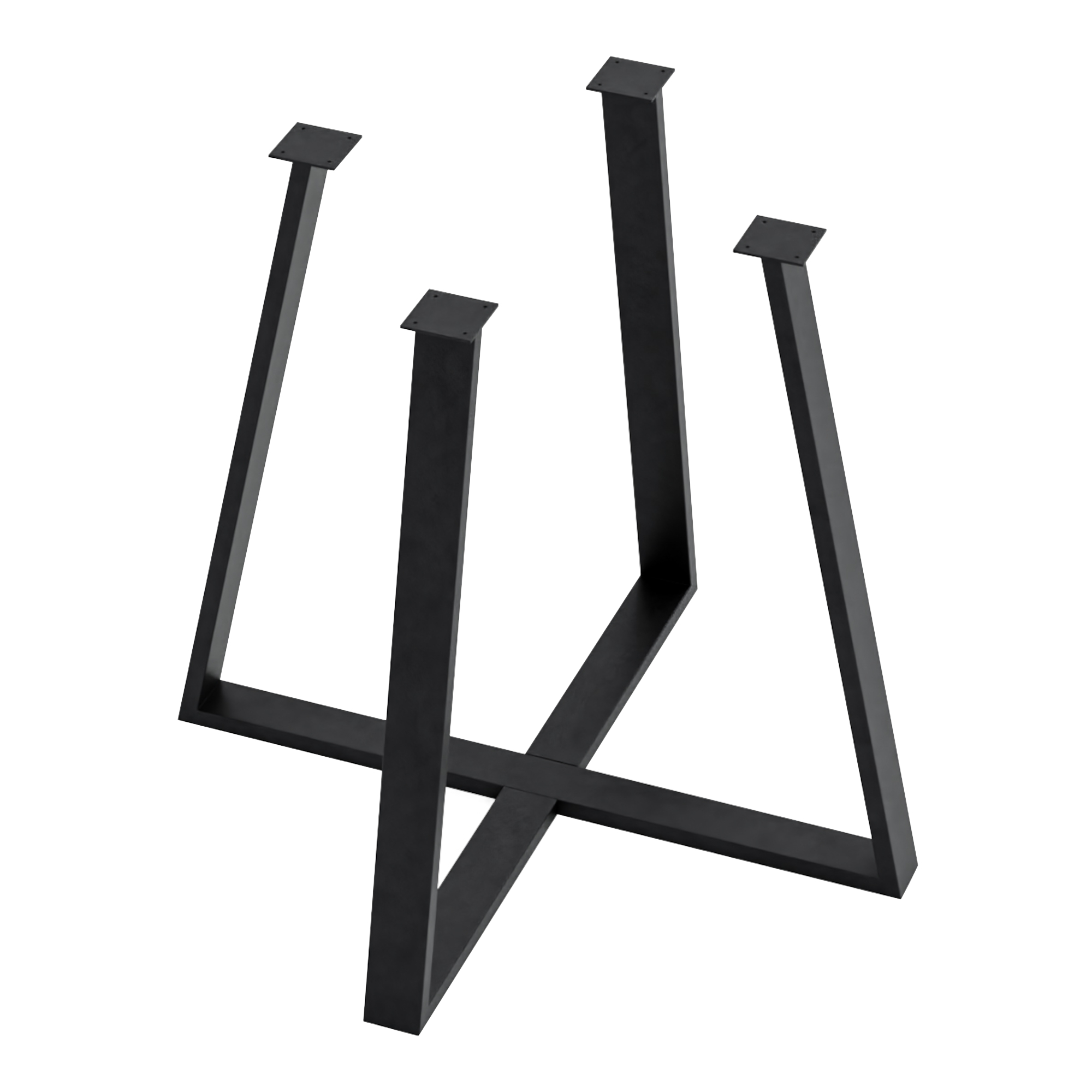 Gamba Centrale Kemijärvi per Mobili Fai da Te 72 x 80 x 80 cm Acciaio Nero [en.casa]