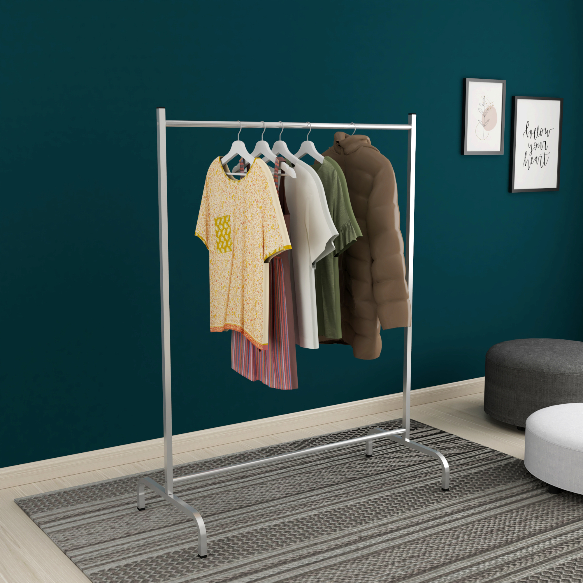 Image of Stand Appendiabiti &#39;Staffanstorp&#39; per Guardaroba Teatro Negozio di Abbigliamento - Struttura in Metallo [en.casa]