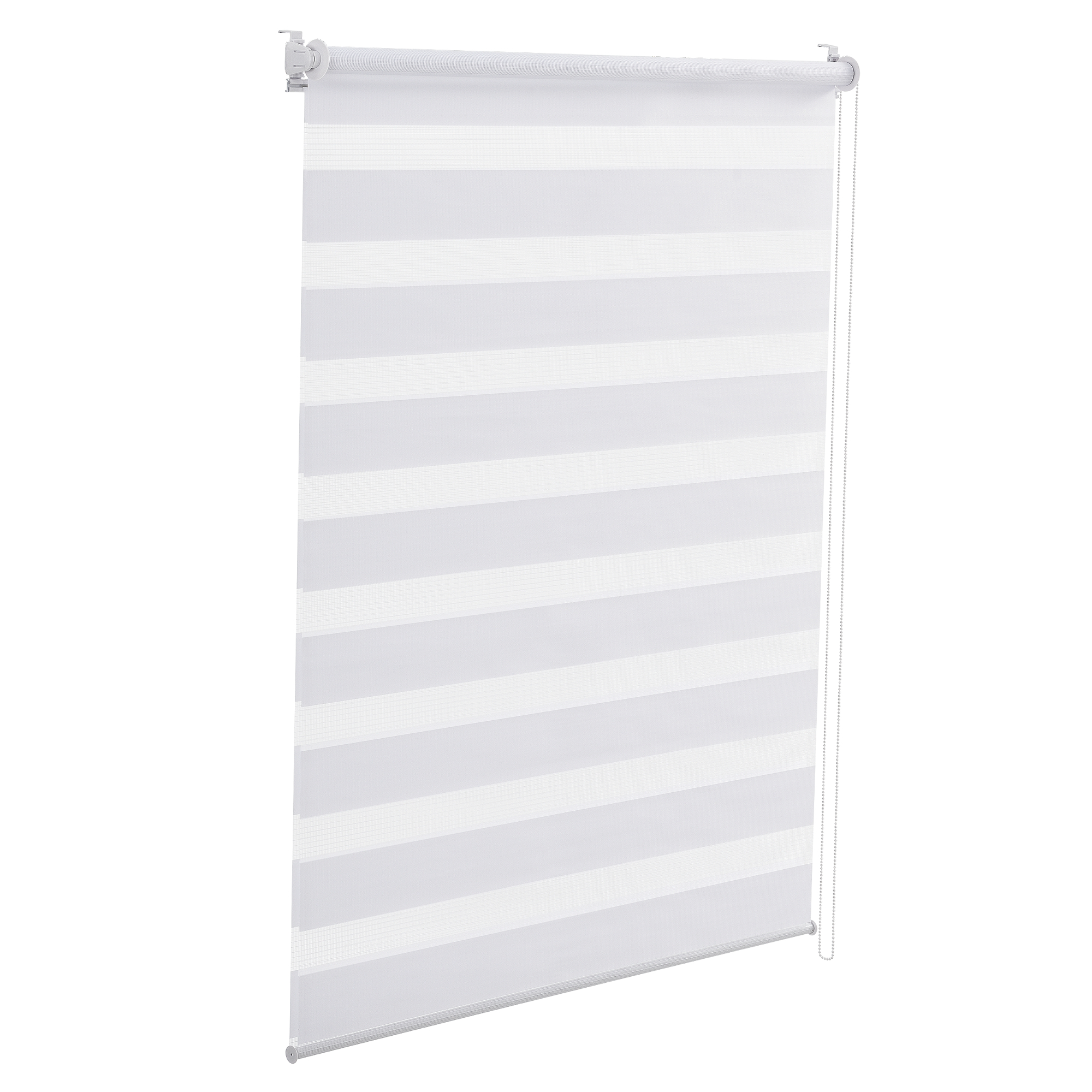 [neu.holz]® Roletožalúzia "Zebra" - tienenie - bez vŕtania (50x150cm) biela