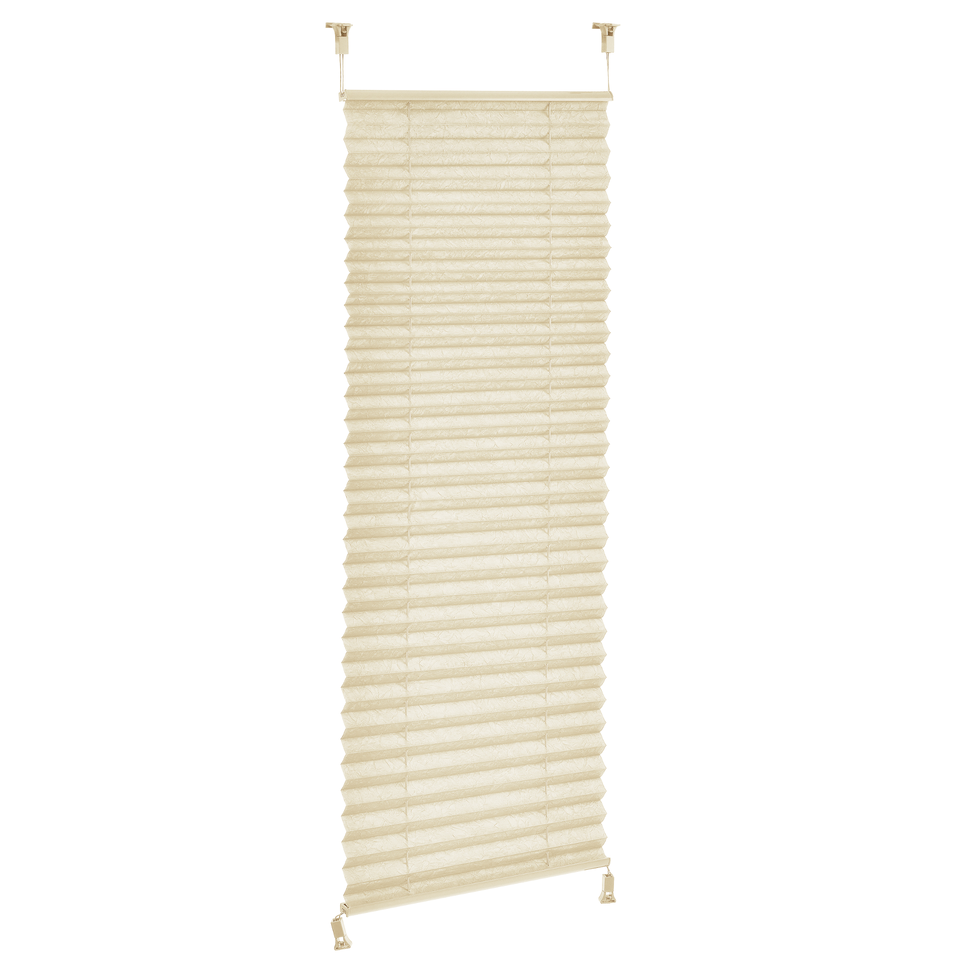 [neu.haus]® Harmoniková Plisse roleta - 70x125 cm - krémová - ochrana pred slnkom a svetlom - tienenie - bez vŕtania
