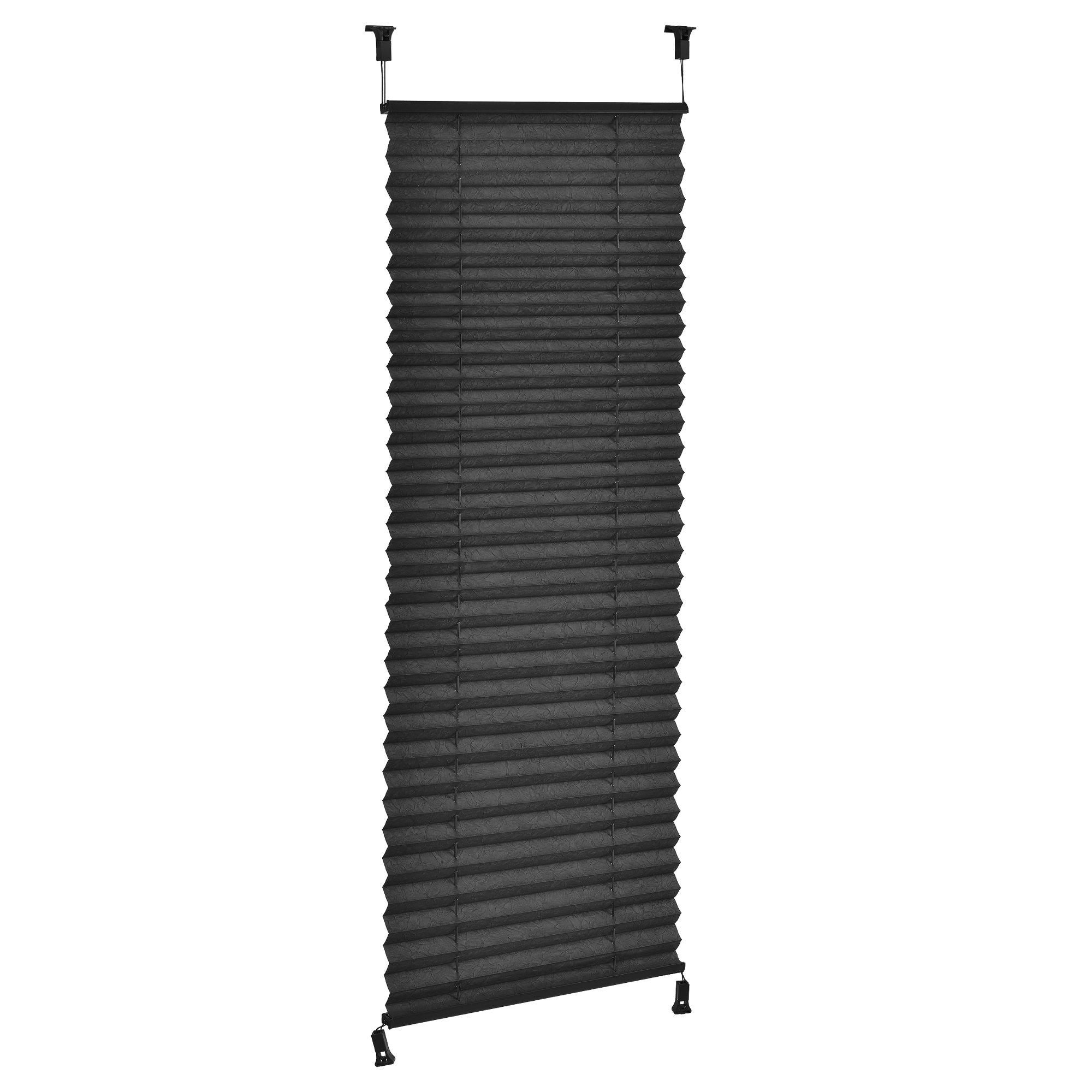 [neu.haus]® Harmoniková Plisse roleta - 35x125 cm - čierna - ochrana pred slnkom a svetlom - tienenie - bez vŕtania