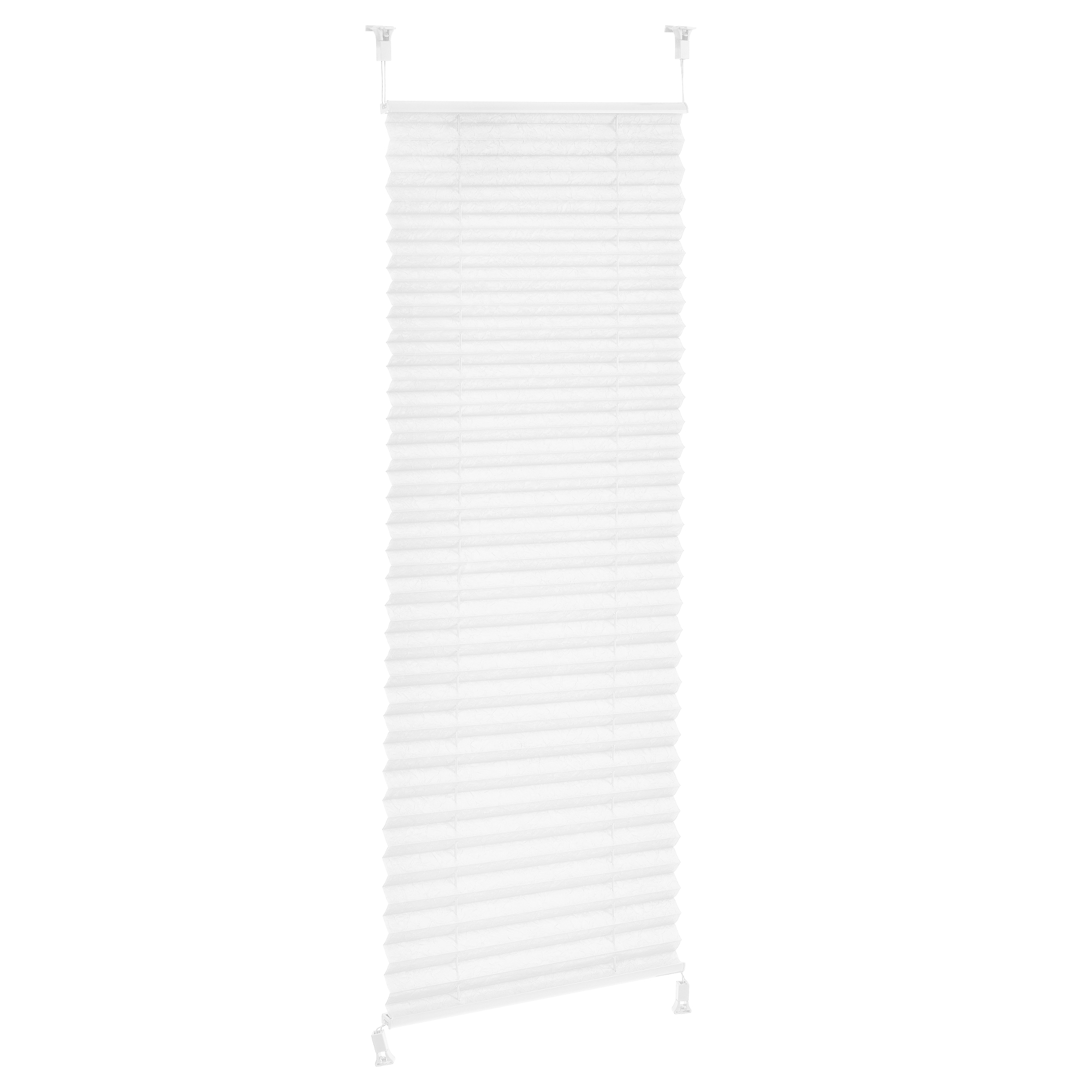 [neu.haus]® Harmoniková Plisse roleta - 80x125 cm - biela - ochrana pred slnkom a svetlom - tienenie - bez vŕtania