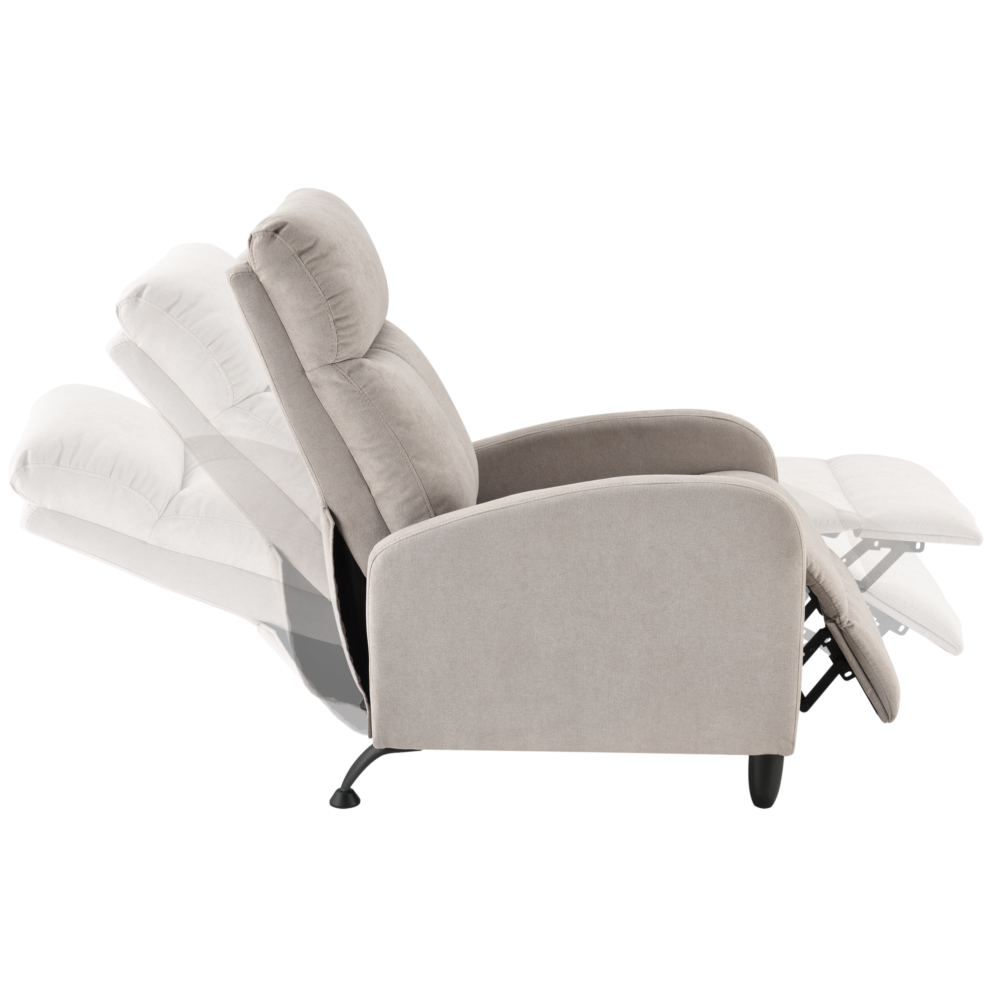 YCKEGEW Relaxsessel Mit Liegefunktion - Mid Century Modern Loungesessel Grau