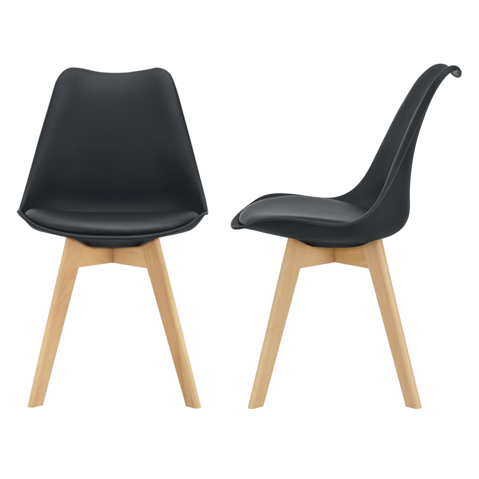 en.casa ® 2x Design Stühle 82x46,5cm Senfgelb Esszimmerstühle Stuhl Set Retro 