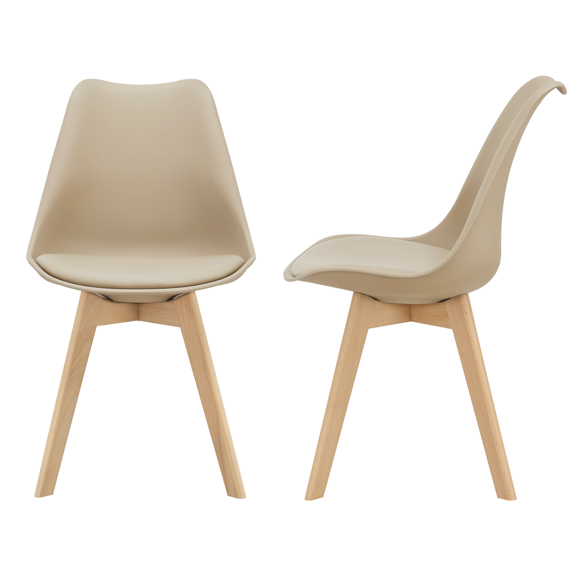 Set Di 2 Sedie Da Pranzo Scand Nordic - Design Moderno In Polipropilene, Altezza 83 Cm