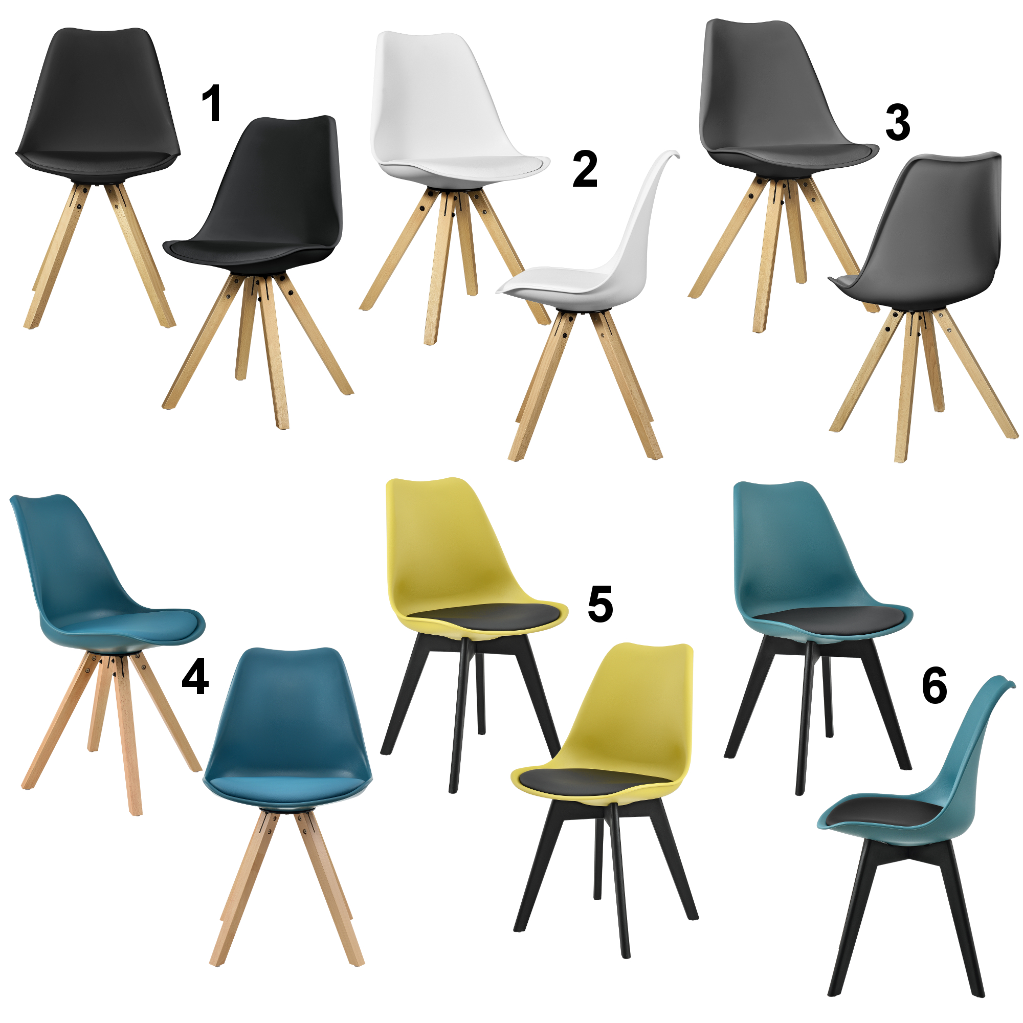 Mobel Wohnen En Casa 6x Design Stuhle Esszimmer Turkis Stuhl Plastik Kunststoff Retro Dmfdentallab Com