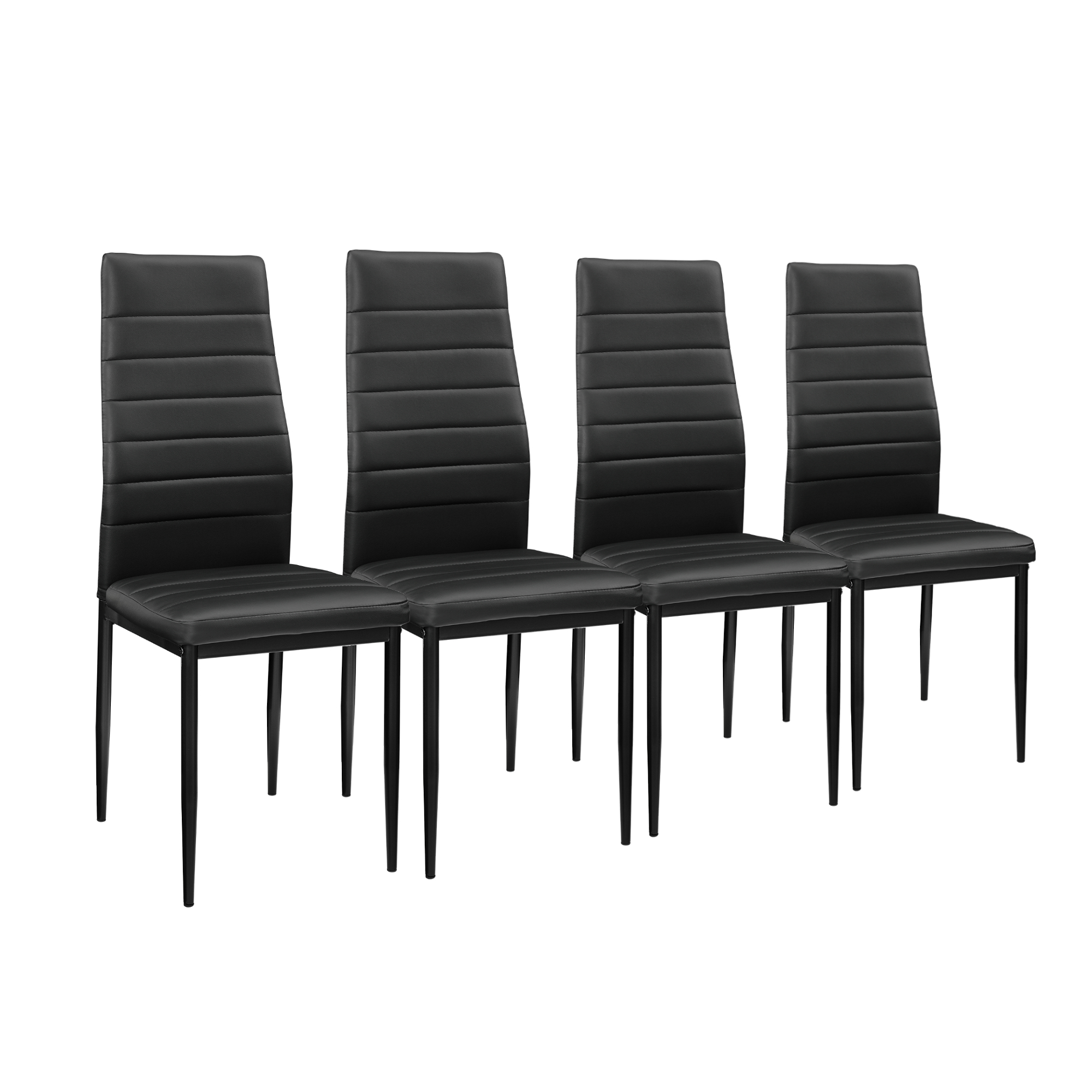 Esstisch + 4 Stühle schwarz/weiß Küchentisch Esszimmertisch Glas Tisch Esstisch + 4 Stühle schwarz/weiß Küchentisch Esszimmertisch Glas Tisch