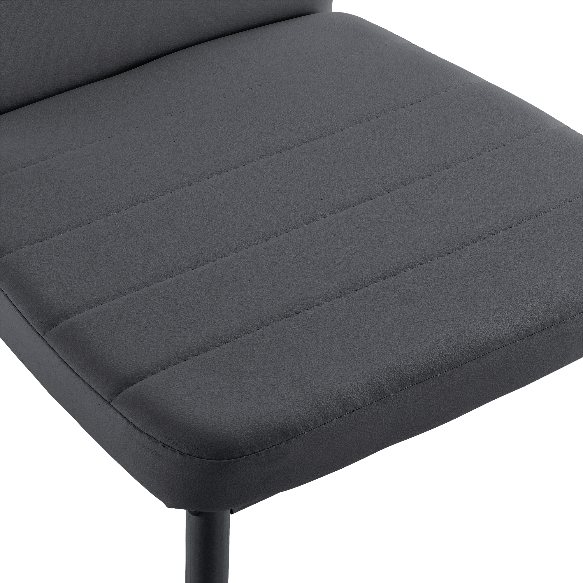 B-WARE 2er-Set Stühle grau Hochlehner Esszimmer Kunst-Leder Polster