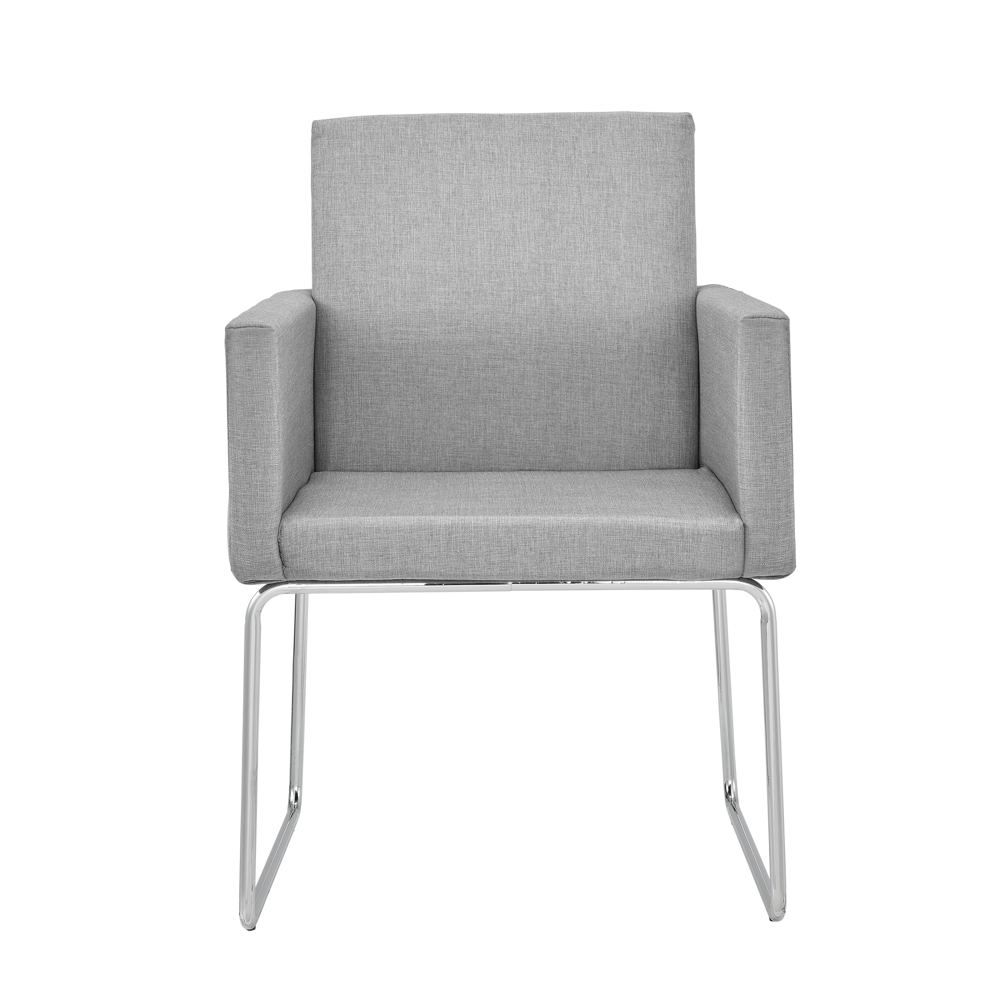 B-WARE 2er-Set Esszimmerstuhl Hellgrau Stoff Textil Polster Stuhl