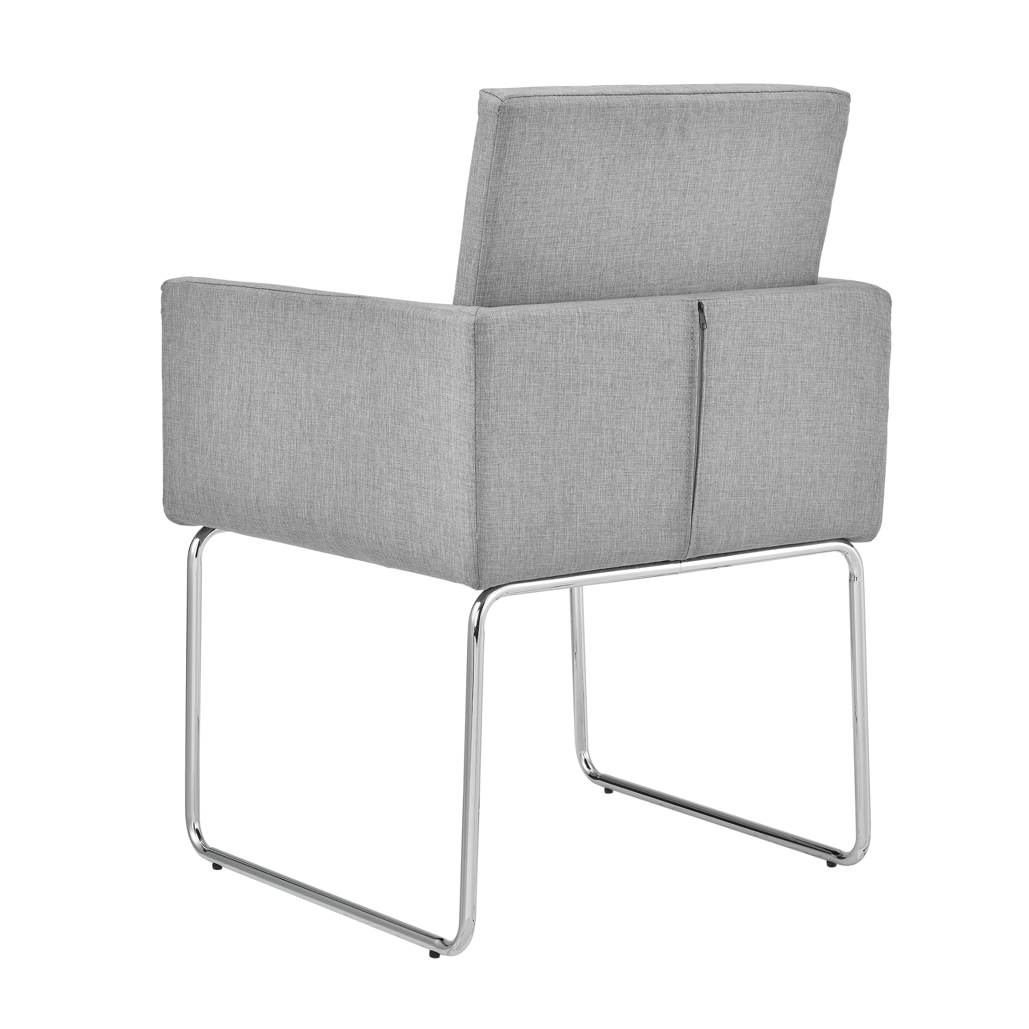 B-WARE 2er-Set Esszimmerstuhl Hellgrau Stoff Textil Polster Stuhl