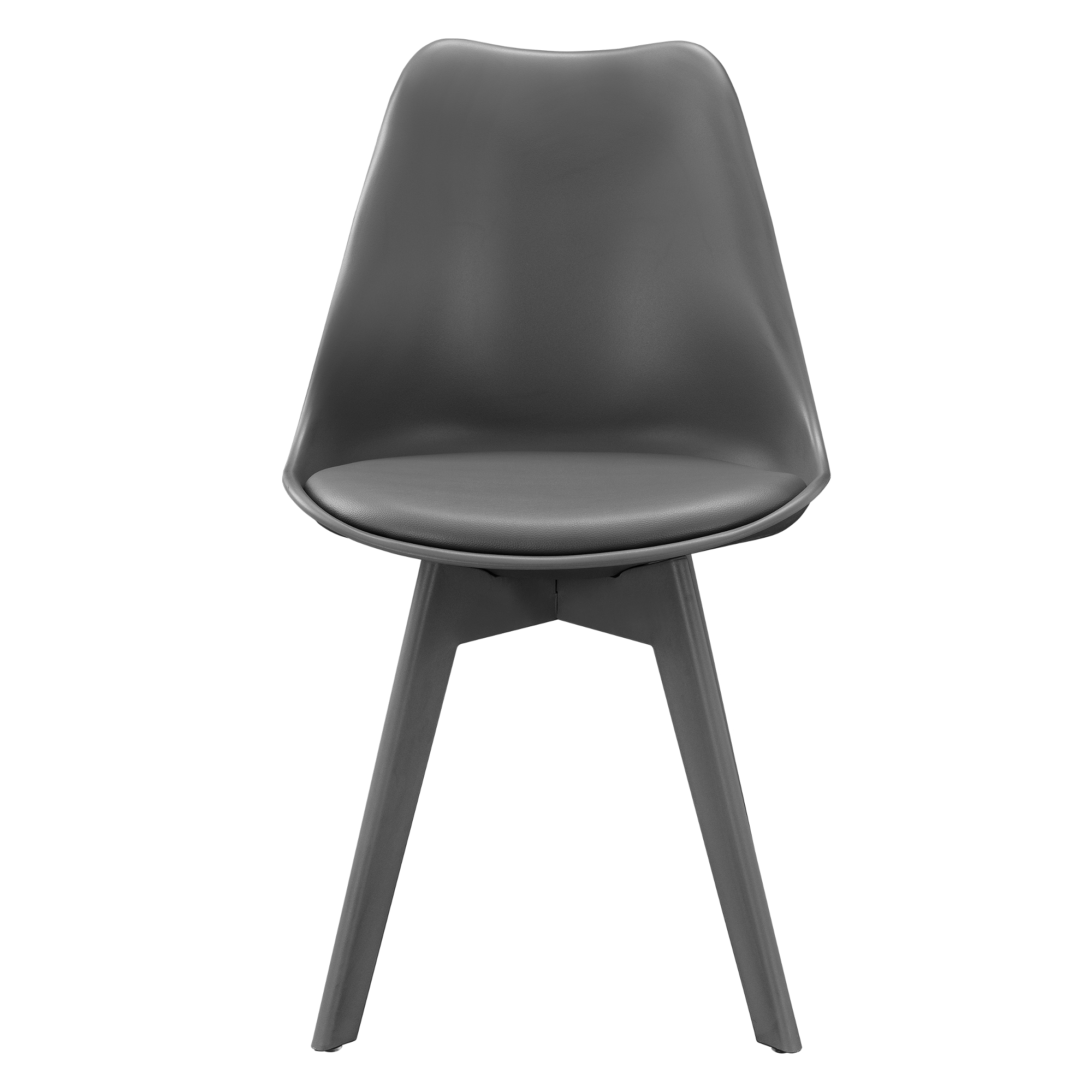 [ensa] 2x Design Stühle Esszimmer Grau Stuhl Kunststoff