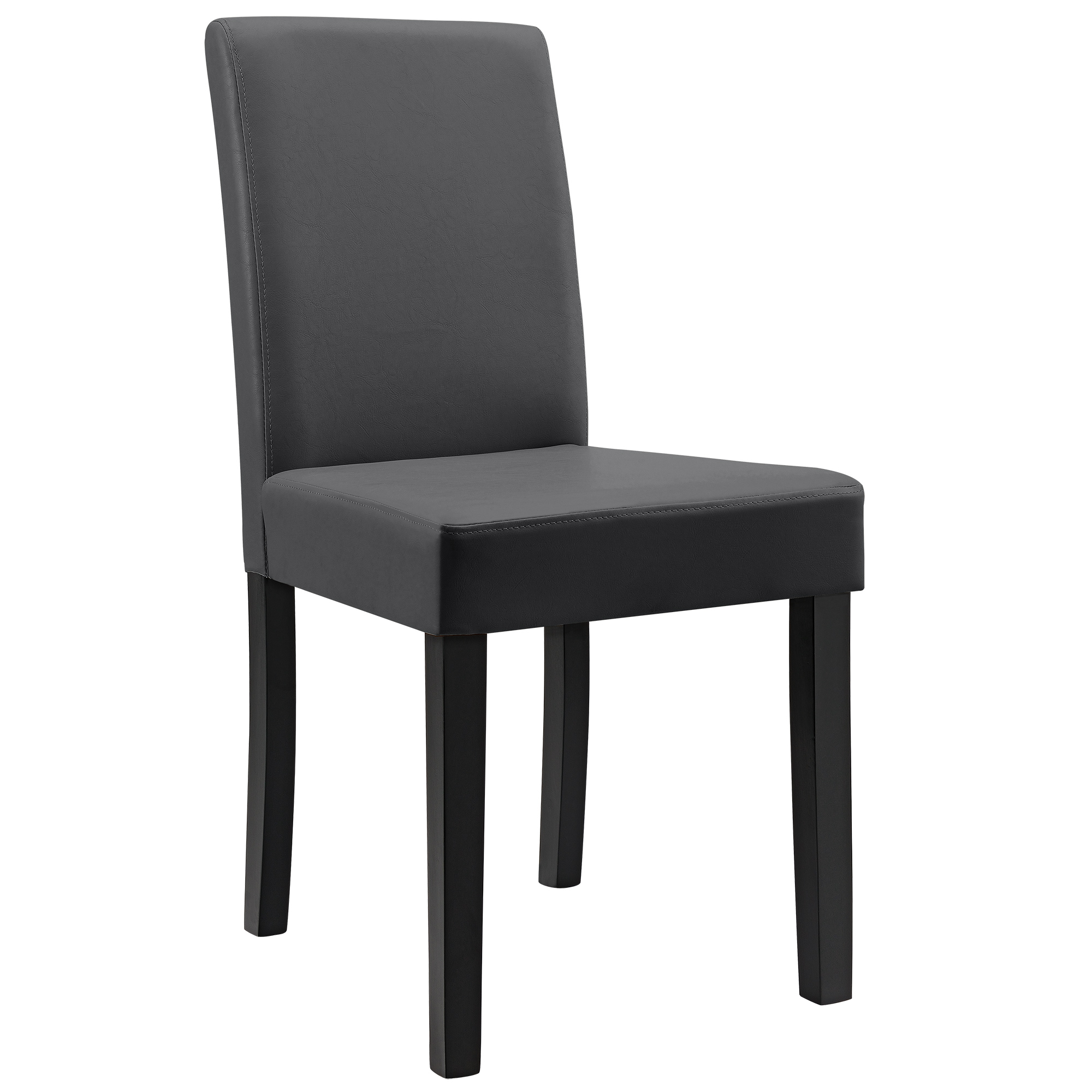 2x [ensa] Stühle Esszimmer Dunkelgrau Kunst Leder