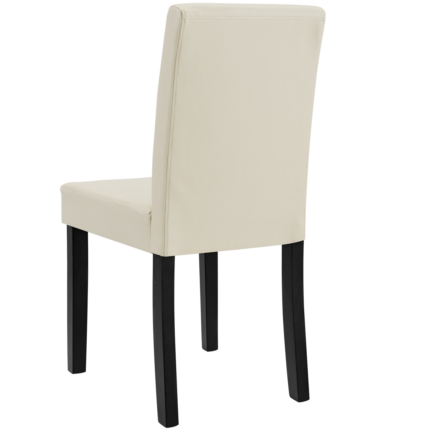 6x en.casa ® Stühle Hochlehner Esszimmer Stühle Creme Kunst-Leder Polster Stuhl