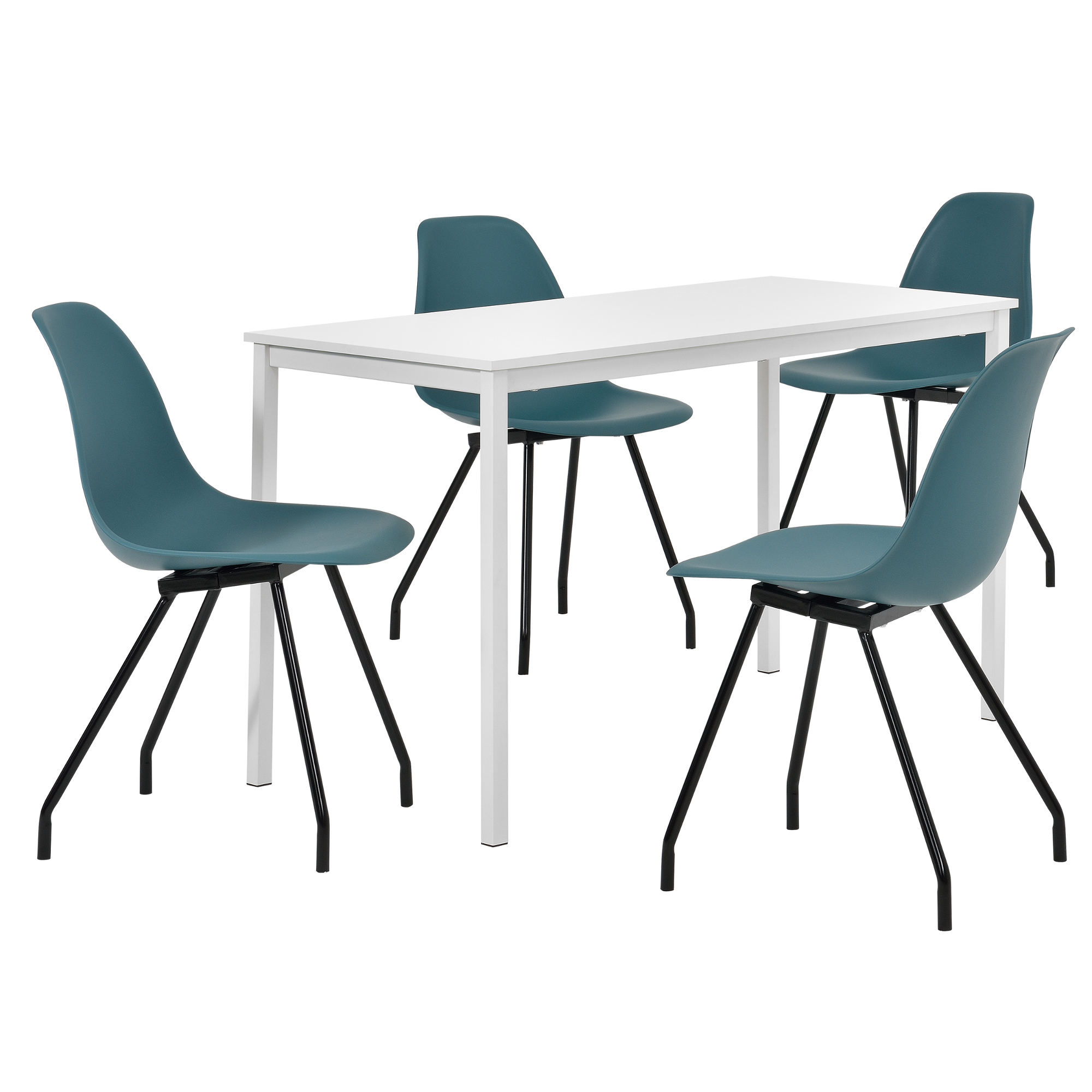Esstisch Mit 4 Stuhlen Weiss 120x60cm Kuchentisch Esszimmertisch Esstische Kuchentische