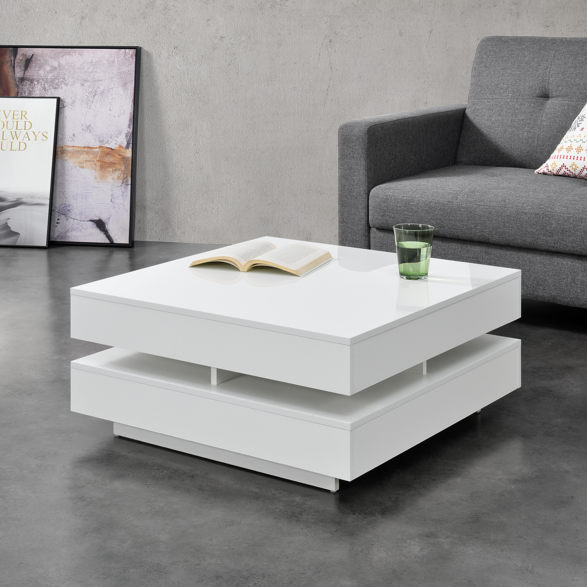 [en.casa] Konferenčný stolík "Annaba" ABCT-5406 biely