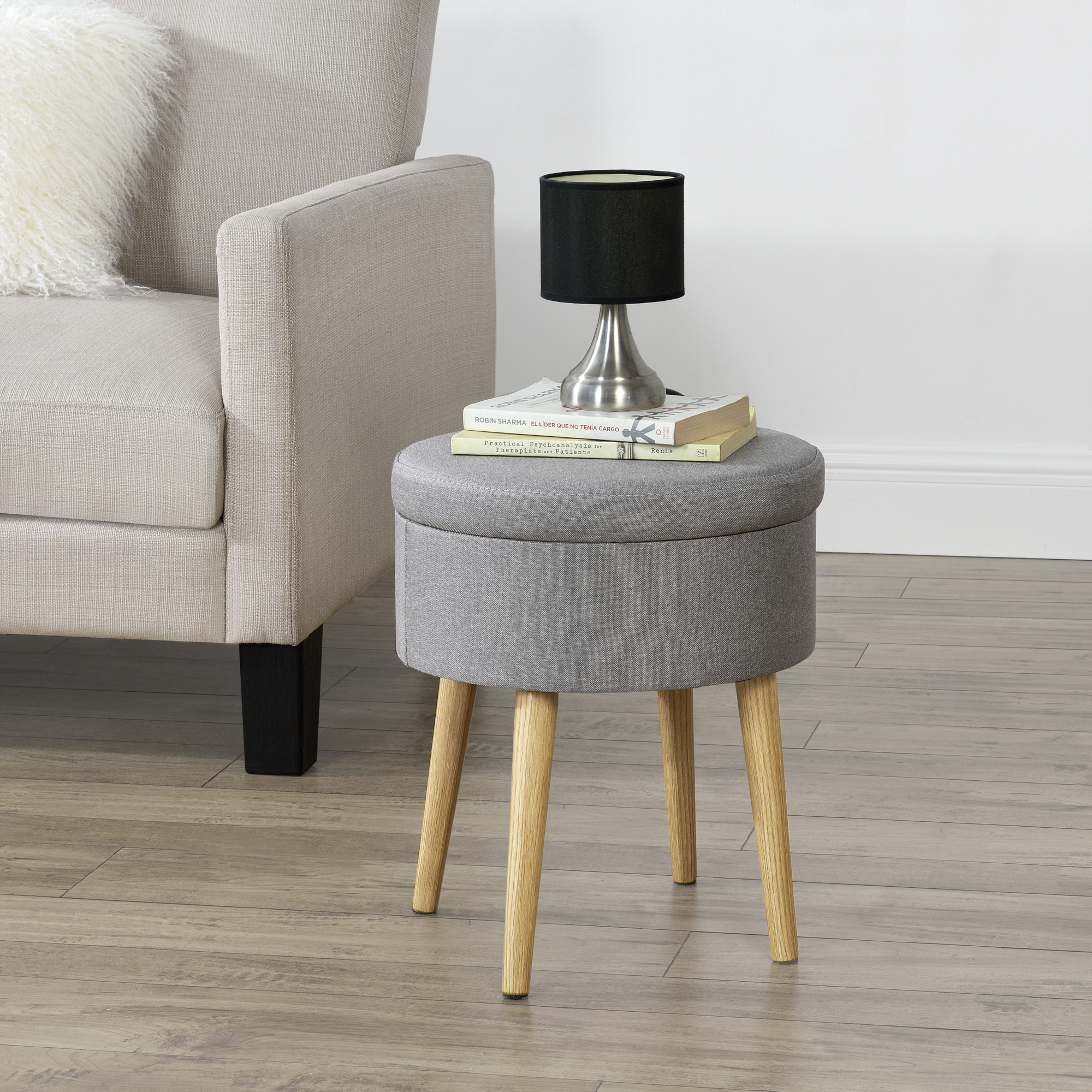 [en.casa] Beistelltisch Hocker Tisch-Hocker Sitzhocker Lampentisch