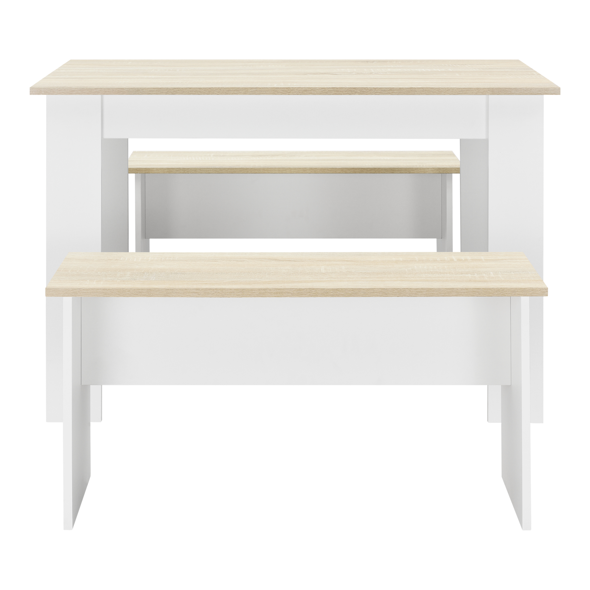 Tisch mit 2 Bänken Essgruppe Tischgruppe Sitzgruppe Esszimmergarnitur