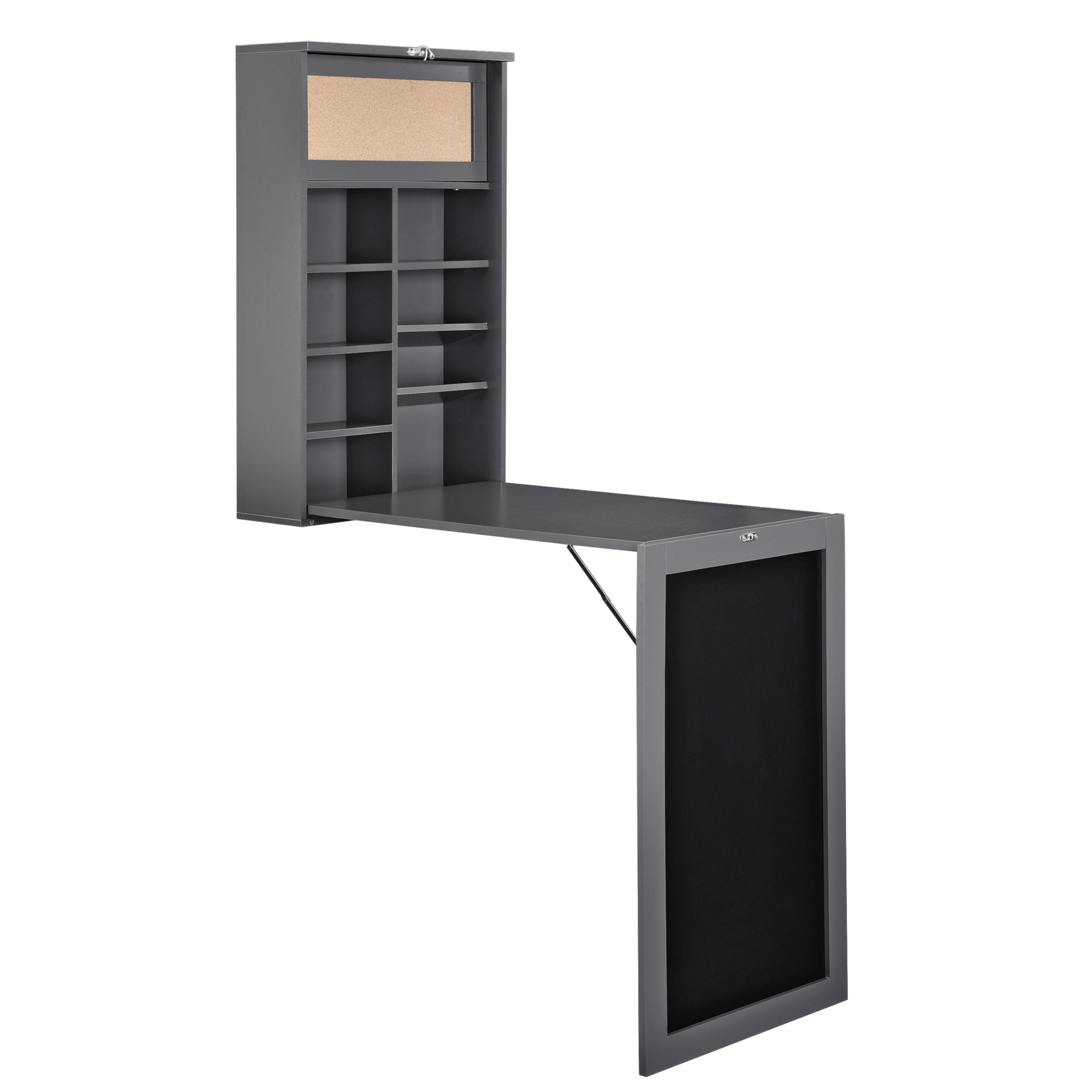 En Casa Wandtisch Grau Schreibtisch Tisch Regal Wand Klapptisch Aus Klappbar Ebay