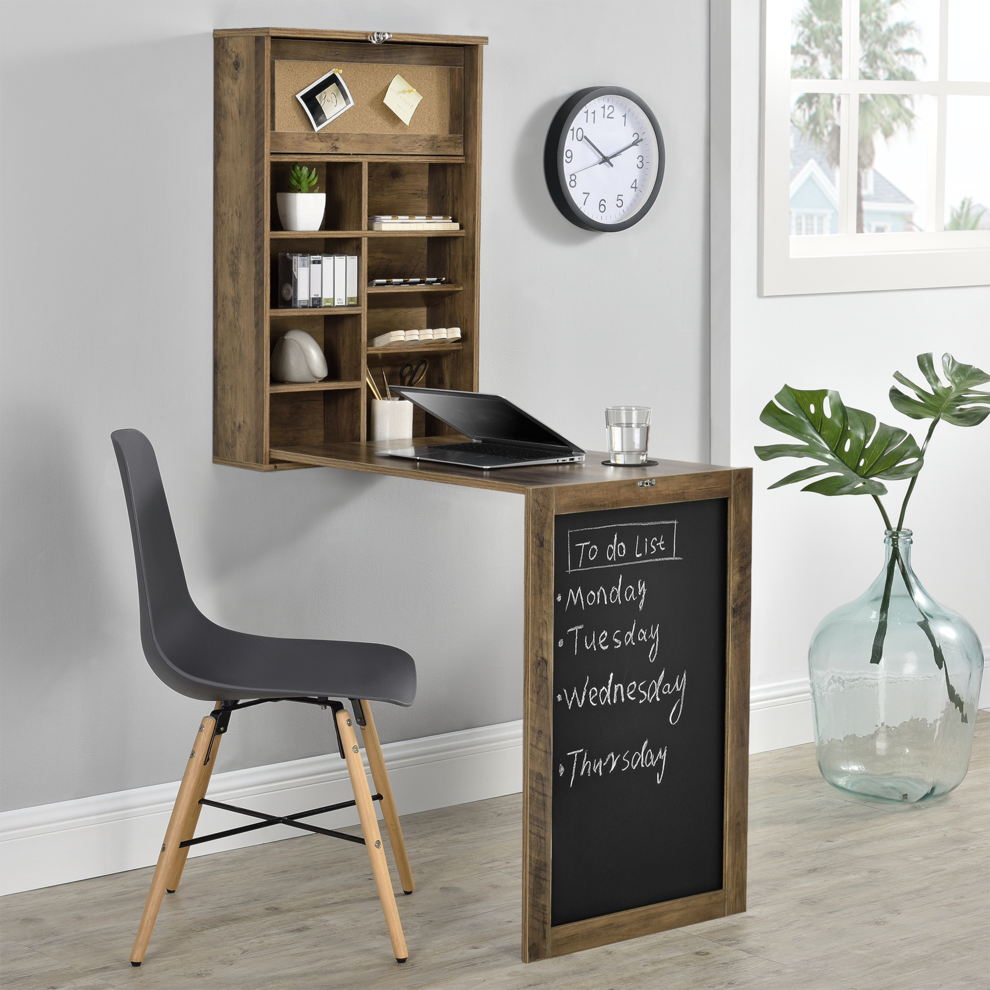 En Casa Wandtisch Holz Schreibtisch Tisch Regal Wand Klapptisch Aus Klappbar Ebay