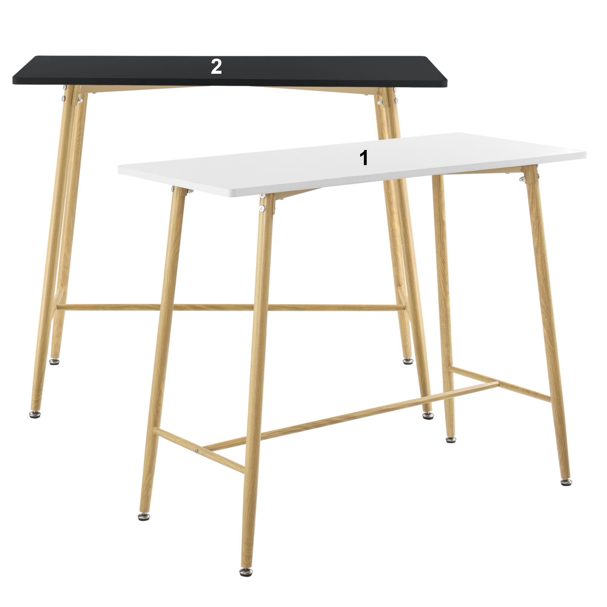 [en.casa] Bartisch Bartresen Stehtisch Theke Tisch Eckig 110x50x90cm