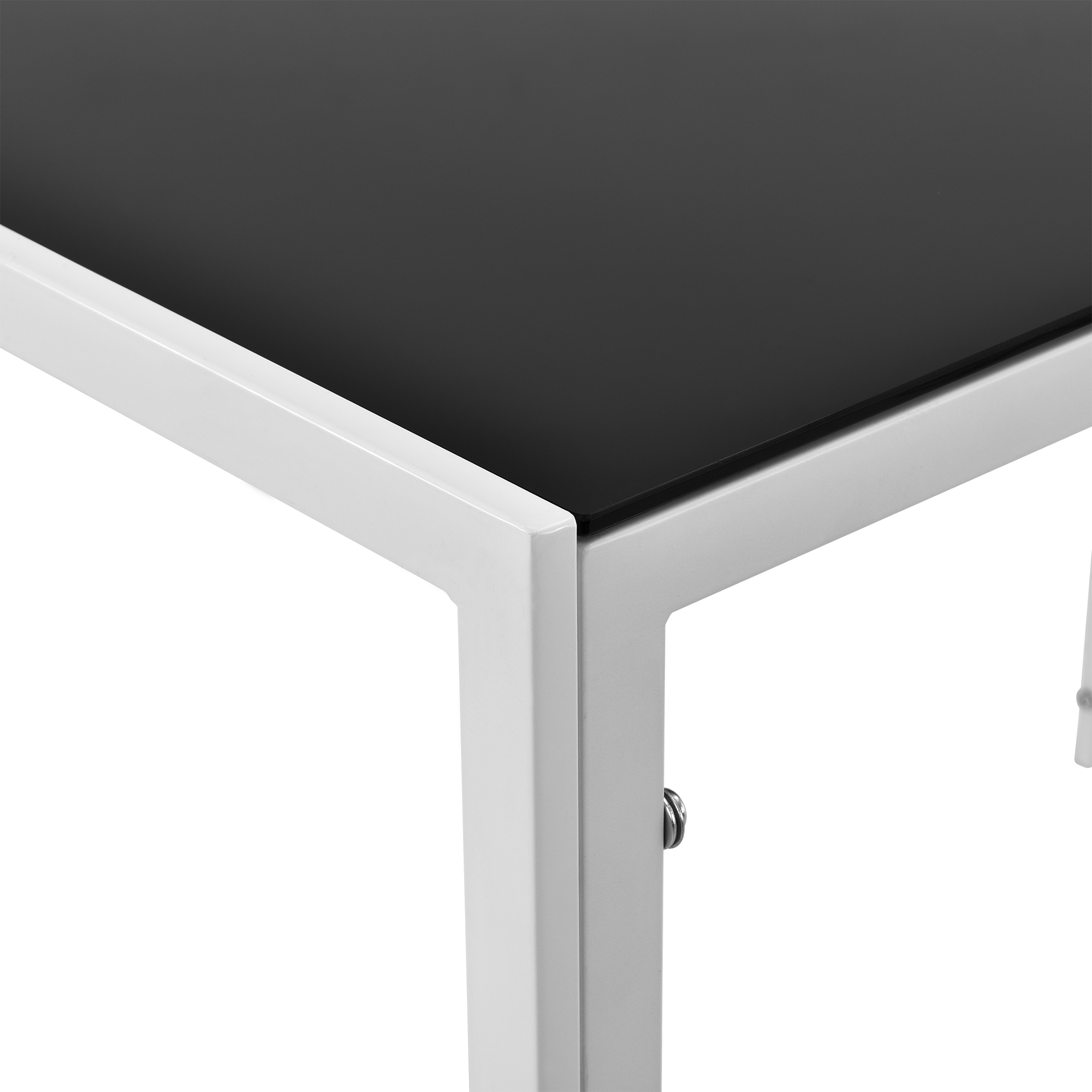 Esstisch + 4 Stühle schwarz/weiß Küchentisch Esszimmertisch Glas Tisch Esstisch + 4 Stühle schwarz/weiß Küchentisch Esszimmertisch Glas Tisch