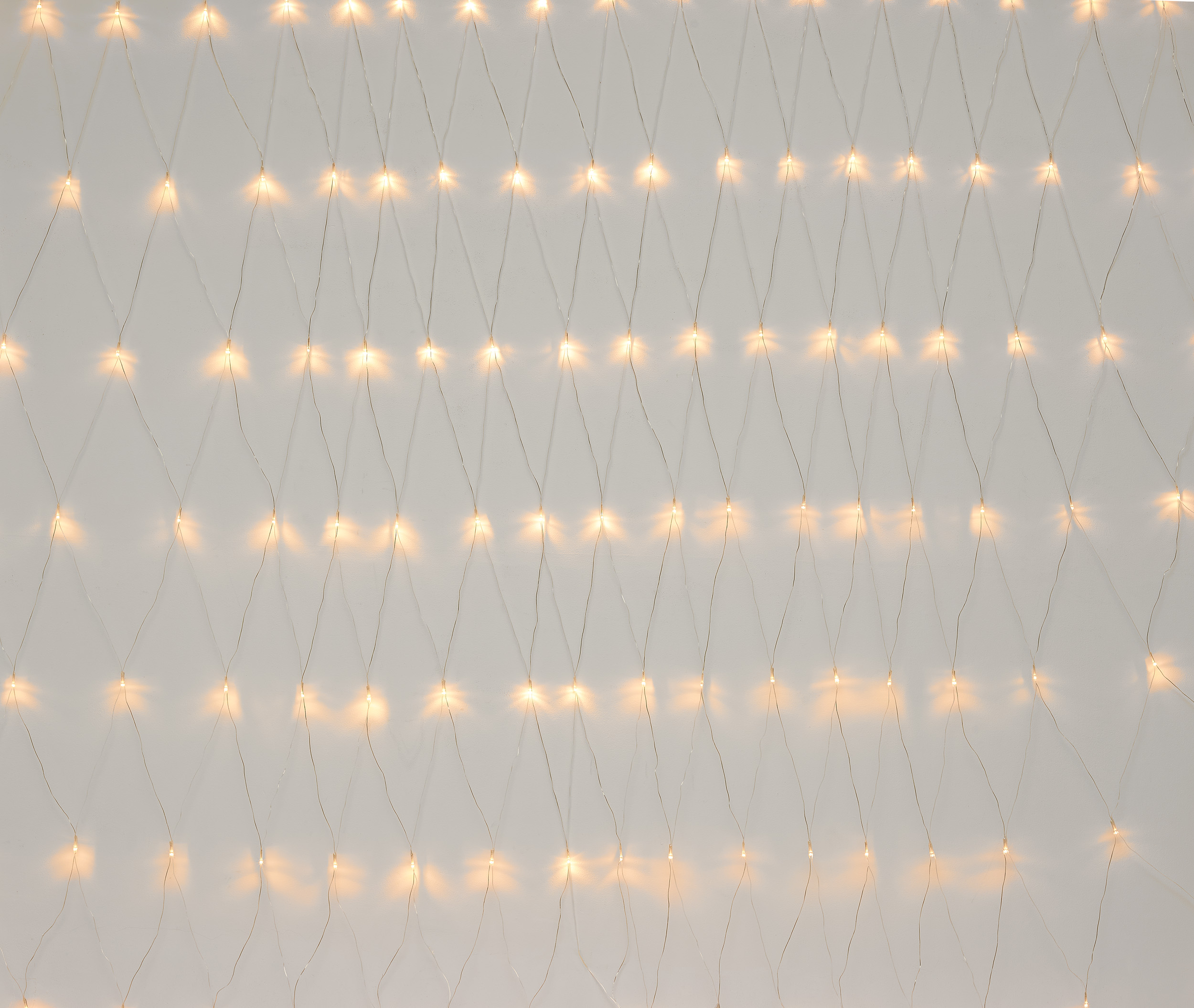 in.tec ® 3x3m Lichternetz 240 LED Innen//Außen Lichterkette Warmweiß Weihnachten