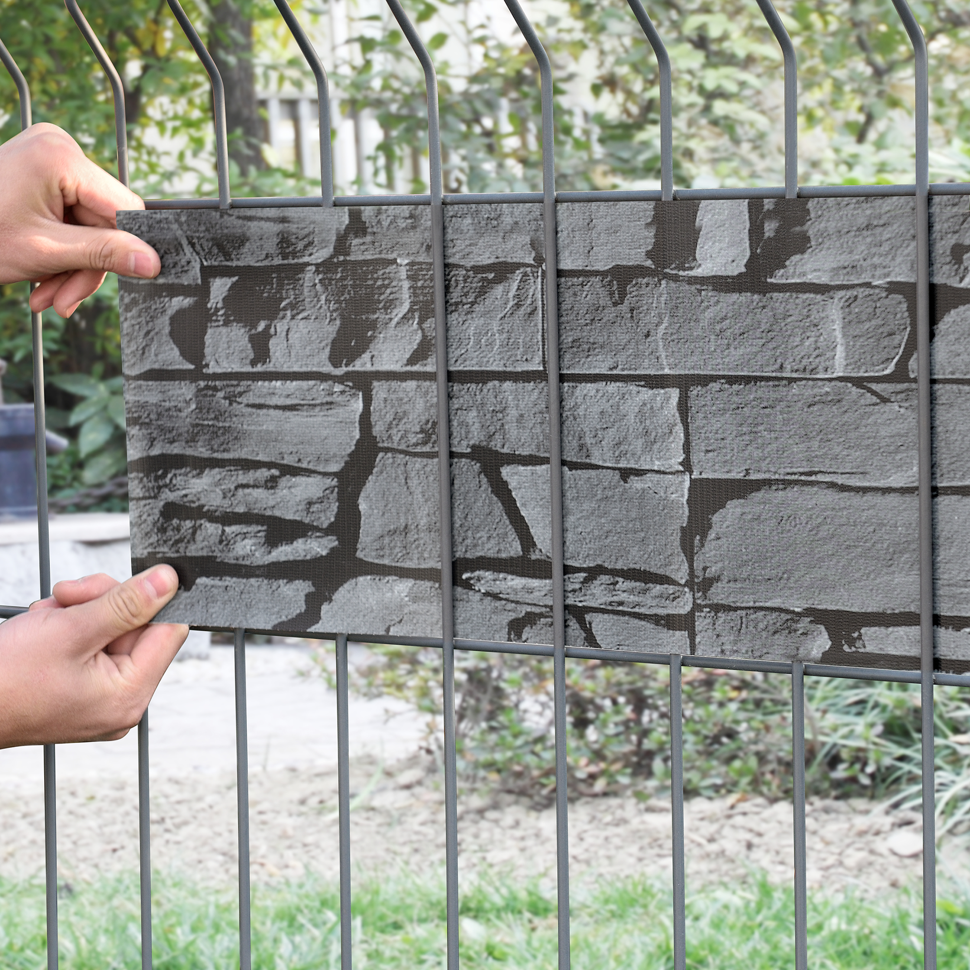 Garten Terrasse Gartenzaune Sichtschutzwande Garten Terrasse Sicht Larmschutzwande 35m Sichtschutz Zaunfolie Stein Optik Pvc Windschutz Doppelstabmatten Neu Haus Loulan De