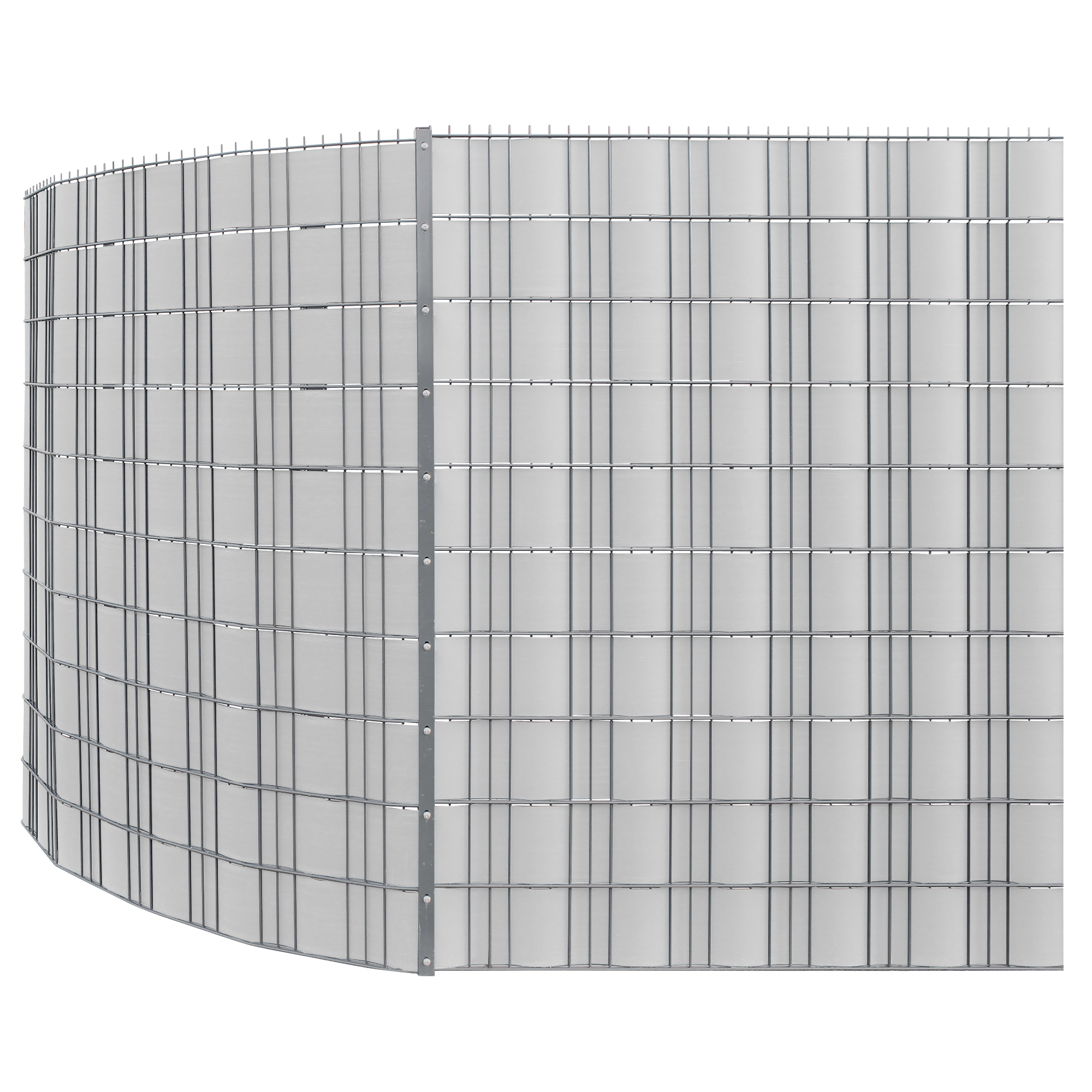 35m Sichtschutz Zaunfolie Stein Grau PVC Windschutz Doppelstabmatten neu.haus