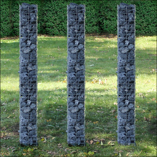 Gartenzaune Sichtschutzwande Garten Terrasse Gabionen 3er